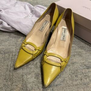 Jimmy Choo Lime kitten Heels